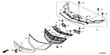 Diagram for Acura Grille - 71121-TX6-A11
