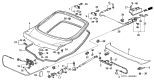 Diagram for 1994 Acura Integra Tailgate Lock Actuator Motor - 74801-SK7-013