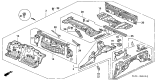 Diagram for Acura NSX Floor Pan - 65500-SL0-320ZZ