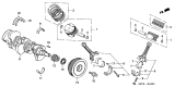 Diagram for Acura MDX Pistons - 13010-RGL-A00