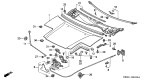 Diagram for 1991 Acura NSX Hood Cable - 74130-SL0-A01