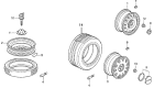 Diagram for 1995 Acura Legend Lug Nuts - 90381-SL5-901