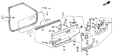 Diagram for 1989 Acura Integra Door Seal - 75880-SD2-003