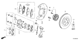 Diagram for 2022 Acura MDX Brake Pad Set - 45022-TYA-A01