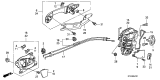 Diagram for Acura Door Latch Cable - 72631-STK-A01