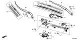 Diagram for 2020 Acura MDX Wiper Blade - 76630-TZ5-A01