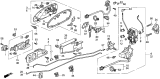 Diagram for 1997 Acura CL Door Lock Cylinder - 72145-SV2-003