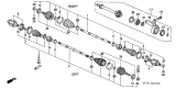 Diagram for 1998 Acura Integra Axle Shaft - 44011-S04-J01