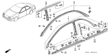 Diagram for 2001 Acura Integra Door Moldings - 72450-ST8-J01