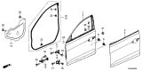 Diagram for Acura ILX Door Seal - 72350-TX6-A01
