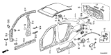 Diagram for Acura Fuel Door Release Cable - 74411-TK4-A01
