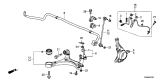 Diagram for 2014 Acura ILX Hybrid Sway Bar Link - 51320-TR0-A01