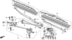Diagram for 1999 Acura CL Wiper Blade - 76630-SH2-305