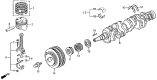 Diagram for 1988 Acura Integra Crankshaft Thrust Washer Set - 13331-PG6-004