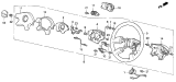 Diagram for 1992 Acura Integra Steering Wheel - 78501-SK8-003