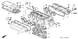 Diagram for 2001 Acura CL Intake Manifold Gasket - 17146-P8E-A21