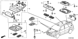 Diagram for Acura NSX Dome Light - 34262-SM4-003