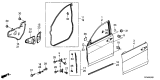 Diagram for Acura TLX Door Hinge - 67460-TZ3-A03ZZ