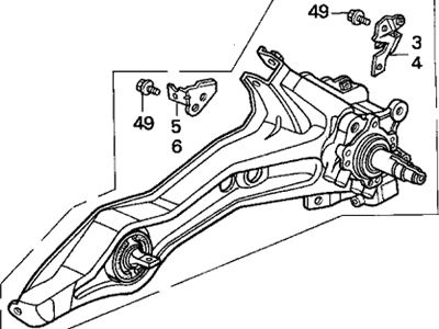 Acura 52370-SK7-A11 Right Rear Trailing Arm (Disk) (Abs)