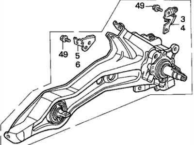Acura 52371-SK7-A11 Left Rear Trailing Arm (Disk) (Abs)