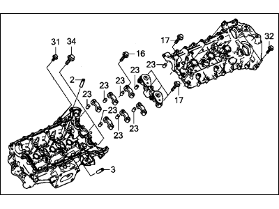 Acura 12100-58G-A00 Cylinder Head Assembly, Passenger Side