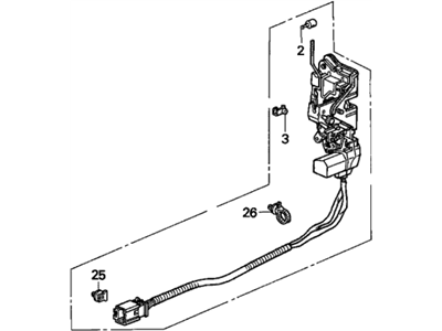 Acura 72610-SP0-003 Right Rear Power Door Lock Assembly