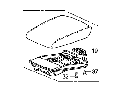 Acura 83404-SEP-A01ZG Armrest Console (Silver) (Leather)