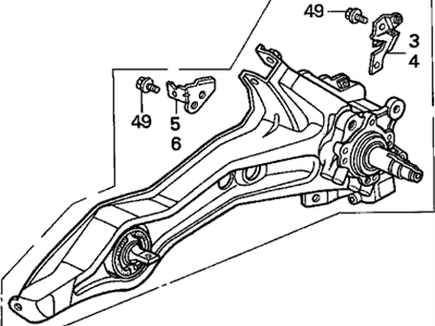 Acura 52370-SK7-A01 Right Rear Trailing Arm (Disk)