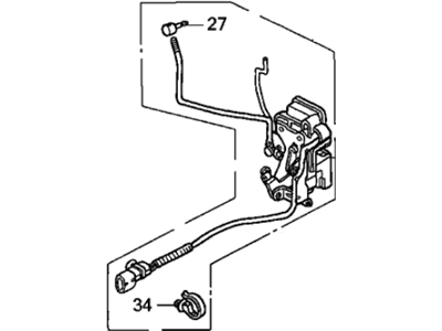 Acura 72150-SK7-A21 Left Front Door Lock Assembly