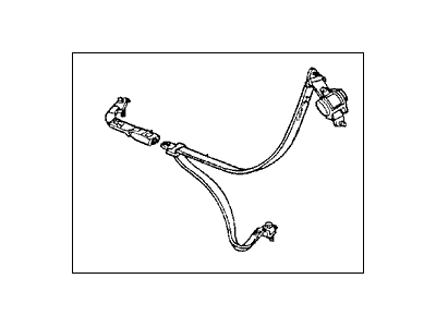 Acura 828A0-SD4-A12ZE Left Rear Seat Belt Assembly (Off Black) (Takata)
