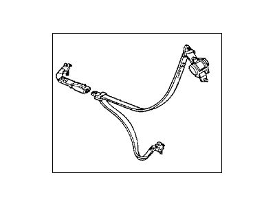 Acura 824A0-SD4-A13ZD Right Rear Seat Belt Assembly (Silky Ivory)