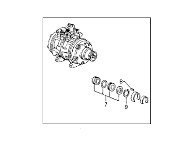 1989 Acura Integra A/C Compressor - 38810-PG6-003
