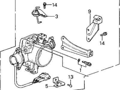1987 Acura Integra Throttle Body - 16400-PG7-661