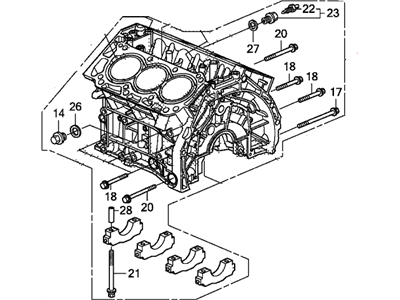 Acura 11000-R70-A01 Block Assembly, Cylinder