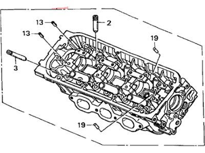 Acura 12100-P8E-306 Cylinder Head Assembly, Front