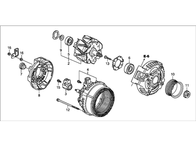 Acura 31100-RTA-023 Alternator Assembly (Csd73) (Denso) 31100-RTA-023 Acura Alternator Assembly (Csd73) (Denso) Illustration 1 of 1