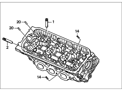 Acura 12300-P8C-306 Cylinder Head Assembly, Rear