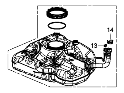 2014 Acura ILX Fuel Tank - 17044-TR0-A30