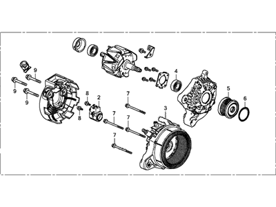 Acura 31100-5X6-J01RM Alternator Assembly (Rmd) (Denso)