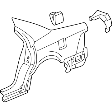 Acura 04636-SZ3-305ZZ Panel Set, Right Rear (Outer)