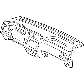 Acura 77100-S3V-A21ZC Panel Assembly, Instrument (Type E) (Saddle)