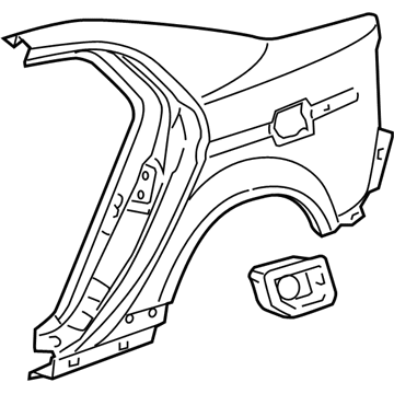 Acura 04636-SEP-A92ZZ Panel Set, Right Rear (Outer) (Dot)