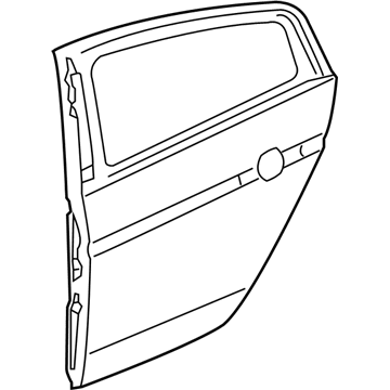 Acura 67550-SEP-A90ZZ Panel, Left Rear Door (Dot)