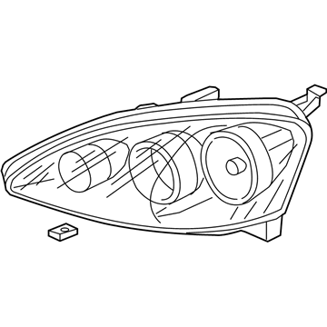 Acura 33151-S6M-A51 Driver Side Headlight Lens/Housing