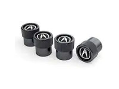 Acura Valve Stem Caps A - Mark Black 08W48-PL4-200A