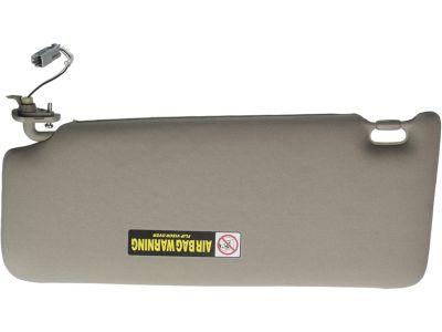 Driver Side Sun Visor For Acura TL (2009-2014) – Tan, With Mirror & Lights, OEM Replacement