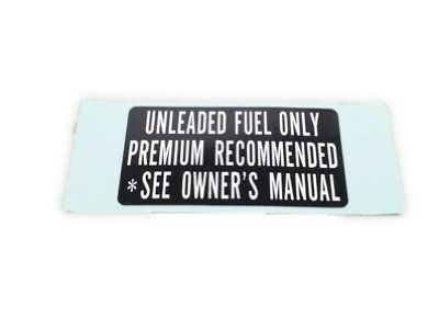 Acura 17669-RL5-A00 Fuel Filler Caution Label