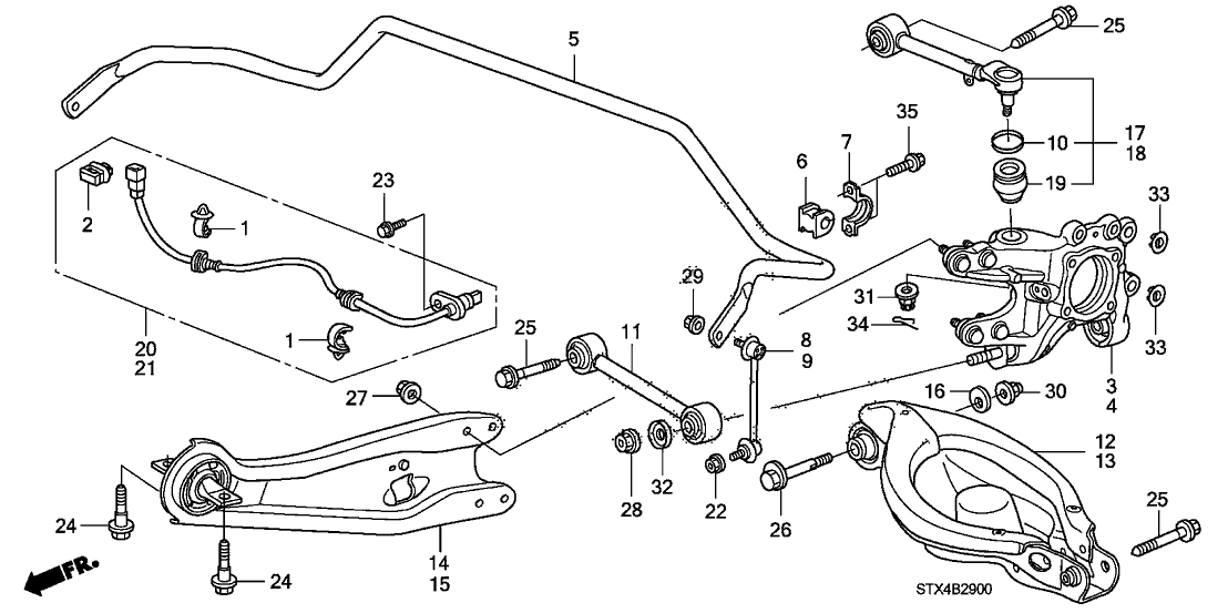 52306STXA01 Genuine Acura Bush, Stabilizer Holder