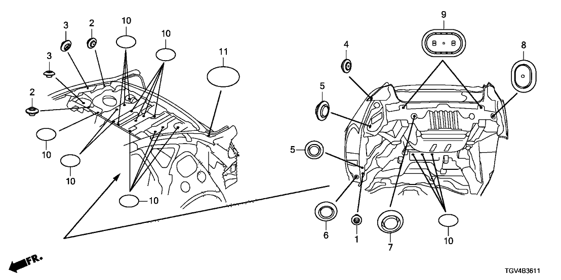 Acura 91617-TTA-003 Plug, Hole (34X59)