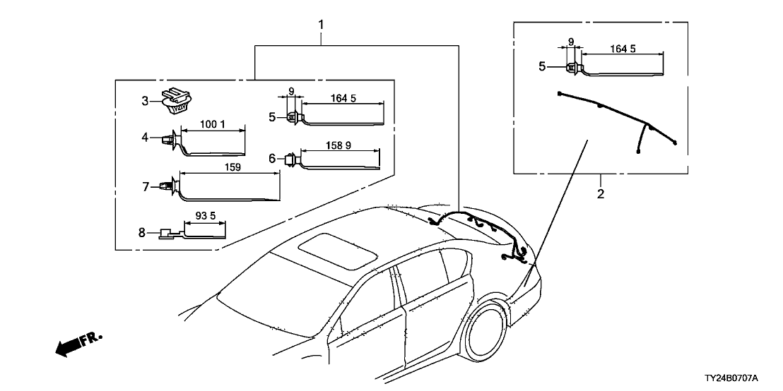 Acura 32109-TY2-A10 Wire, Trunk